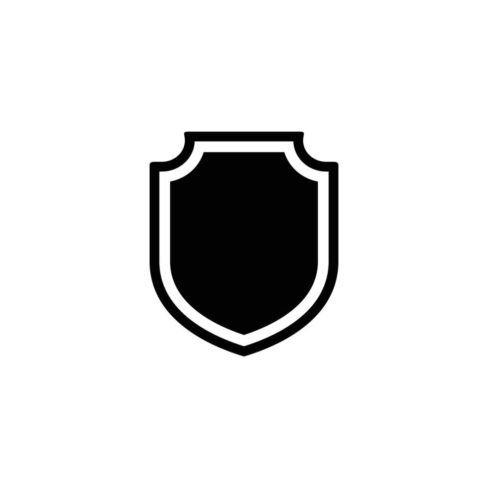 Shield simple flat icon vector illustration