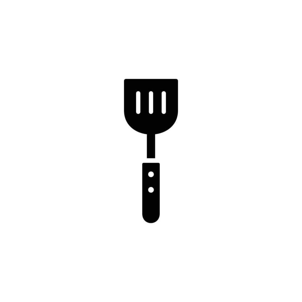 Slotted spatula simple flat icon vector illustration