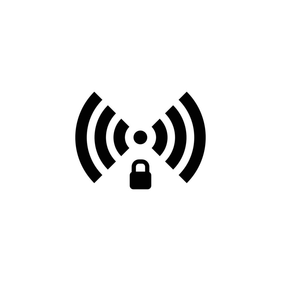Network signal simple flat icon vector illustration. Signal locked icon