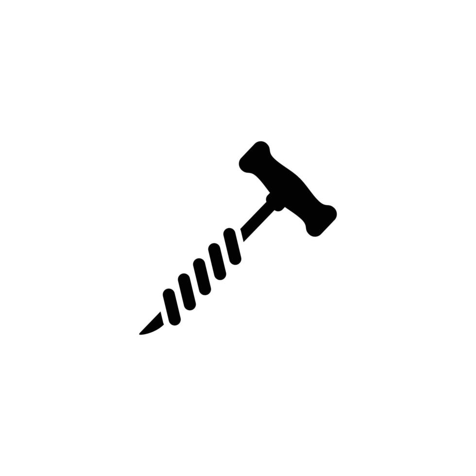 Corkscrew simple flat icon vector illustration