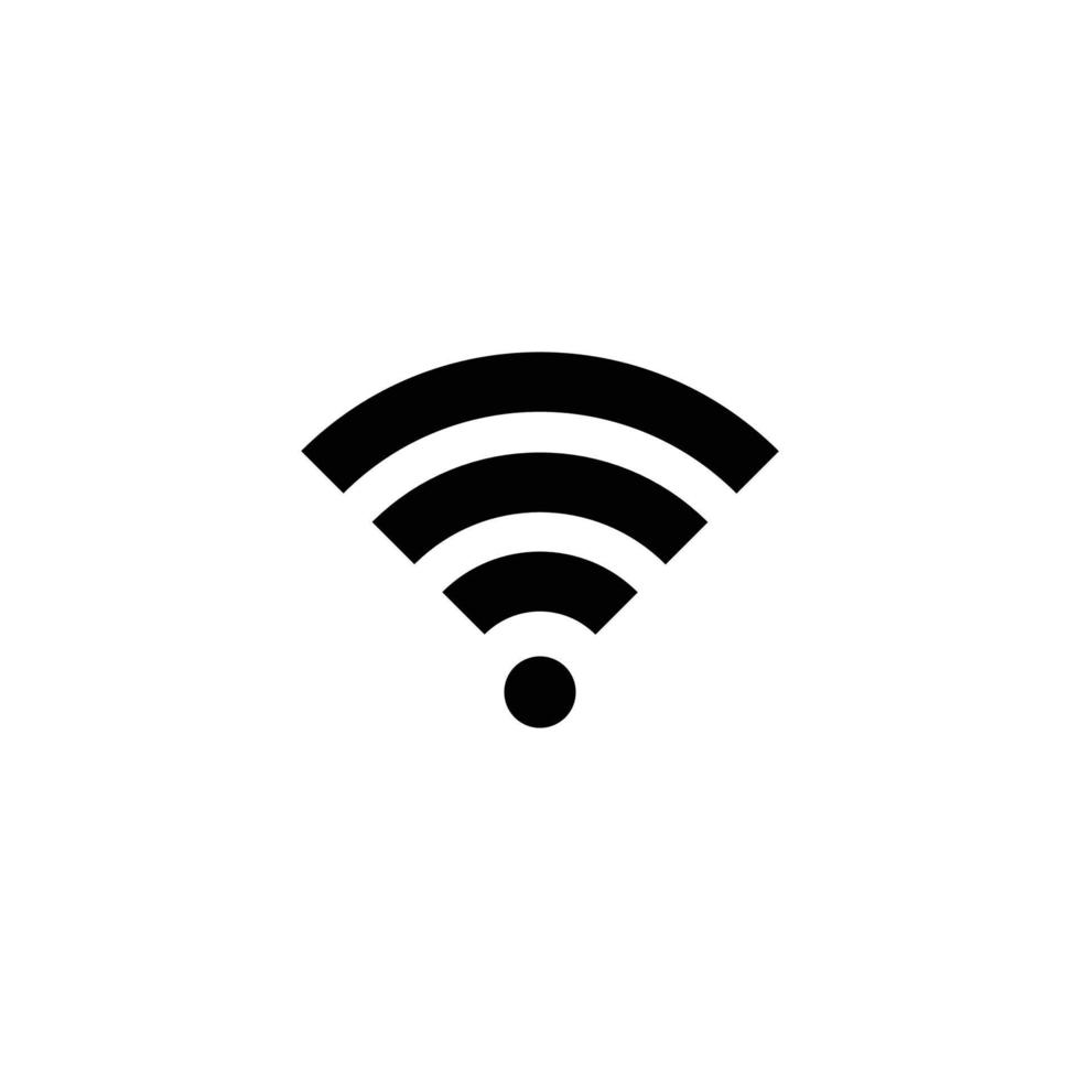 ilustración de vector de icono plano simple wifi