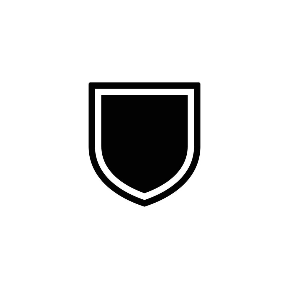 Shield simple flat icon vector illustration