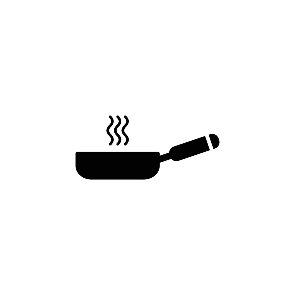 Frying pan simple flat icon vector illustration