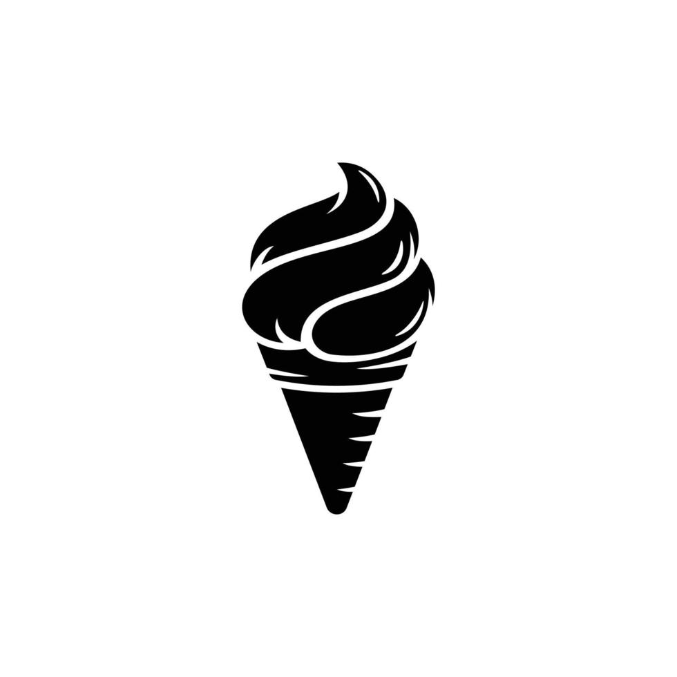 Ilustración de vector de icono de helado