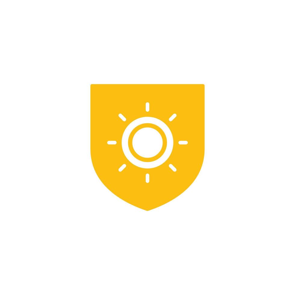 Uv protection shield icon vector