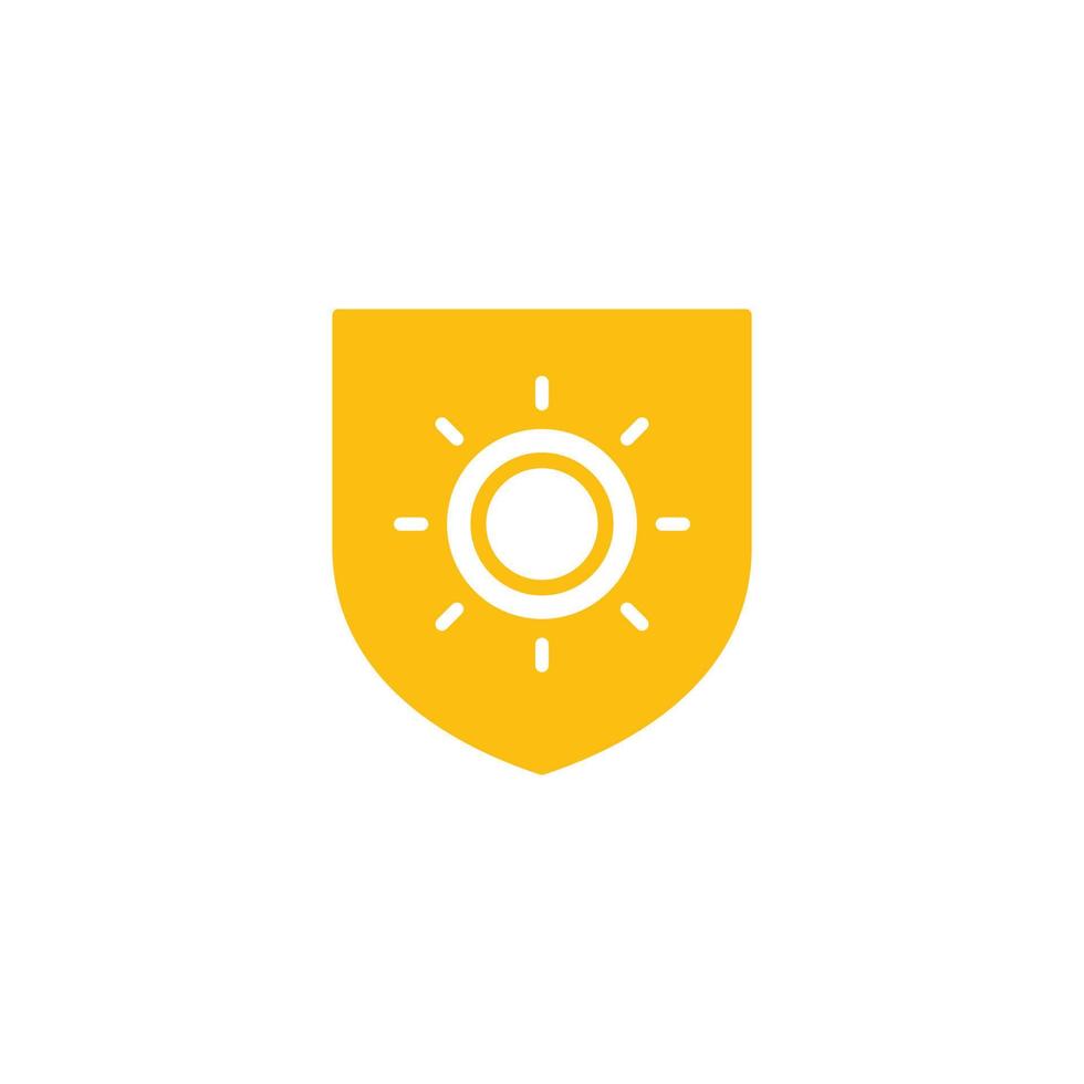 Uv protection shield icon vector