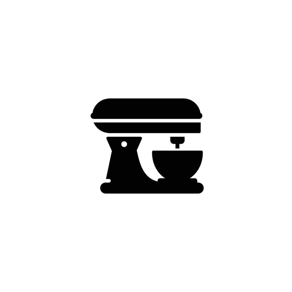 Ilustración de vector de icono plano simple mezclador de panadería