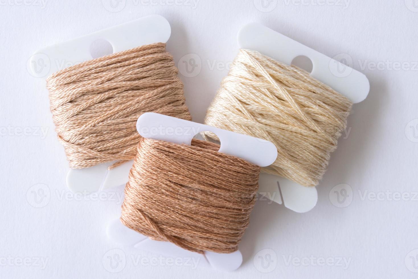Beige Embroidery Thread photo