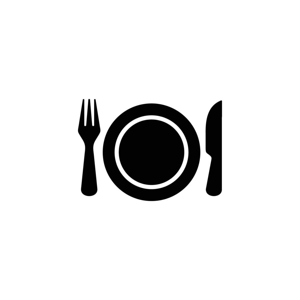 Eat icon. Restaurant simple flat icon vector illustration