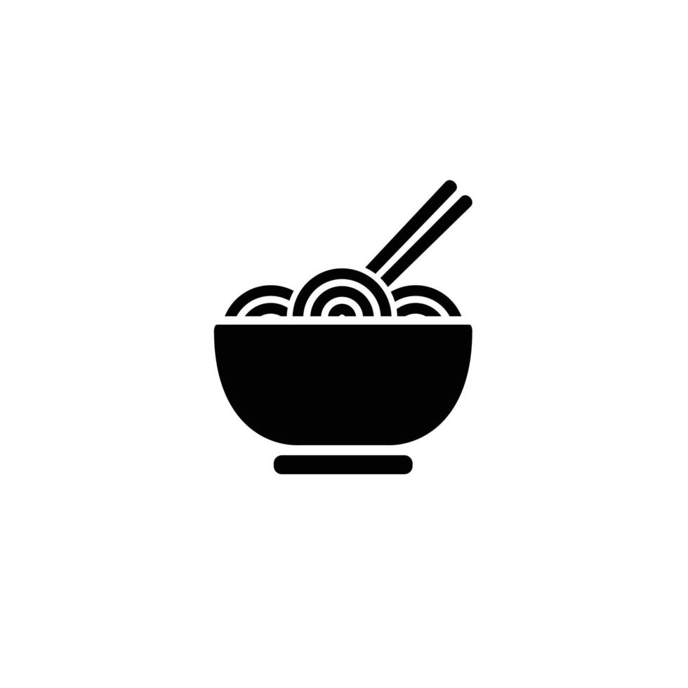 Noodle simple flat icon vector illustration