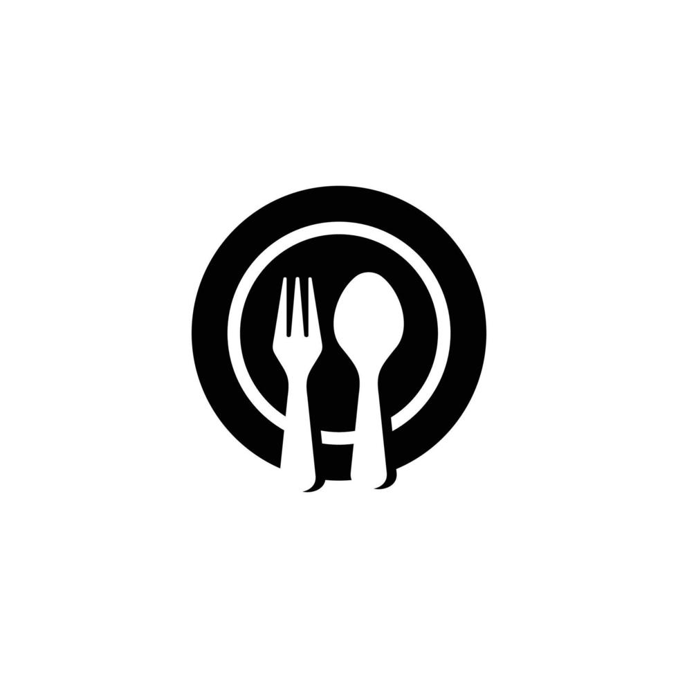 Eat icon. Restaurant simple flat icon vector illustration