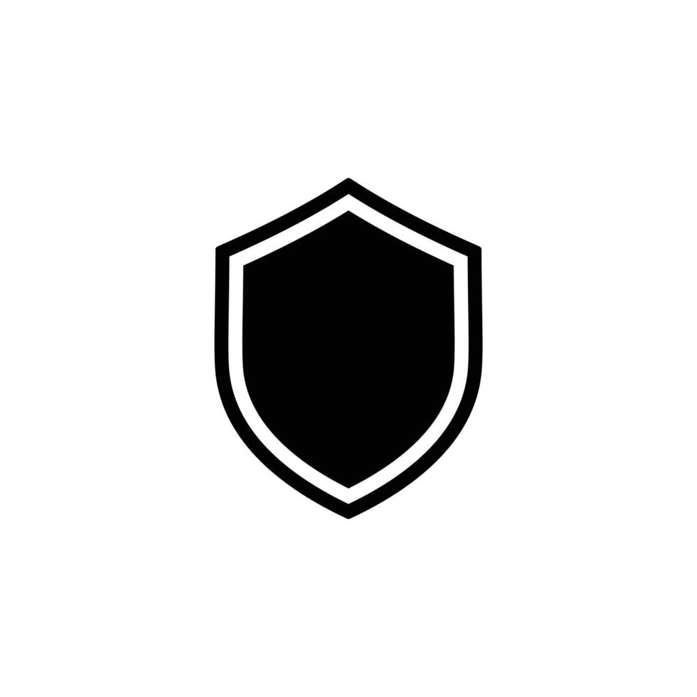 Shield simple flat icon vector illustration