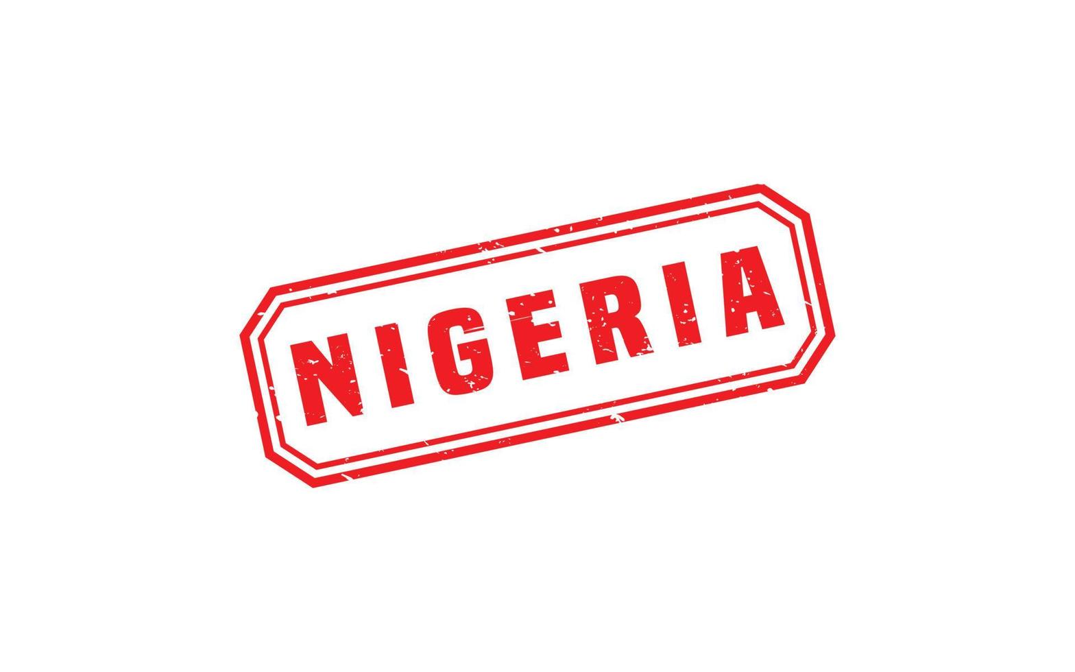 NIGERIA stamp rubber with grunge style on white background vector