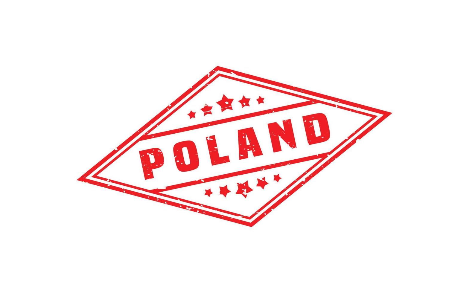 POLAND stamp rubber with grunge style on white background vector