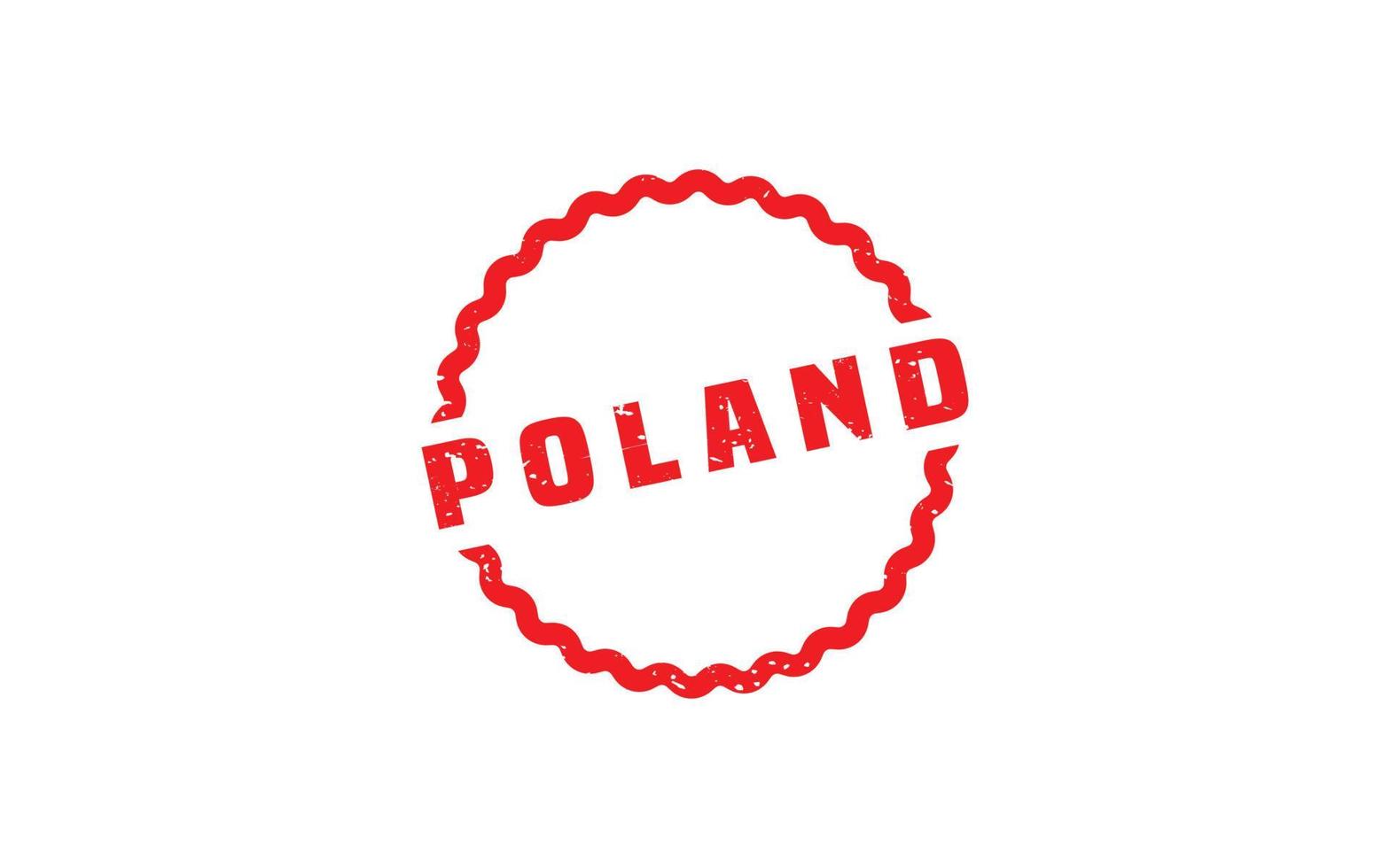 POLAND stamp rubber with grunge style on white background vector