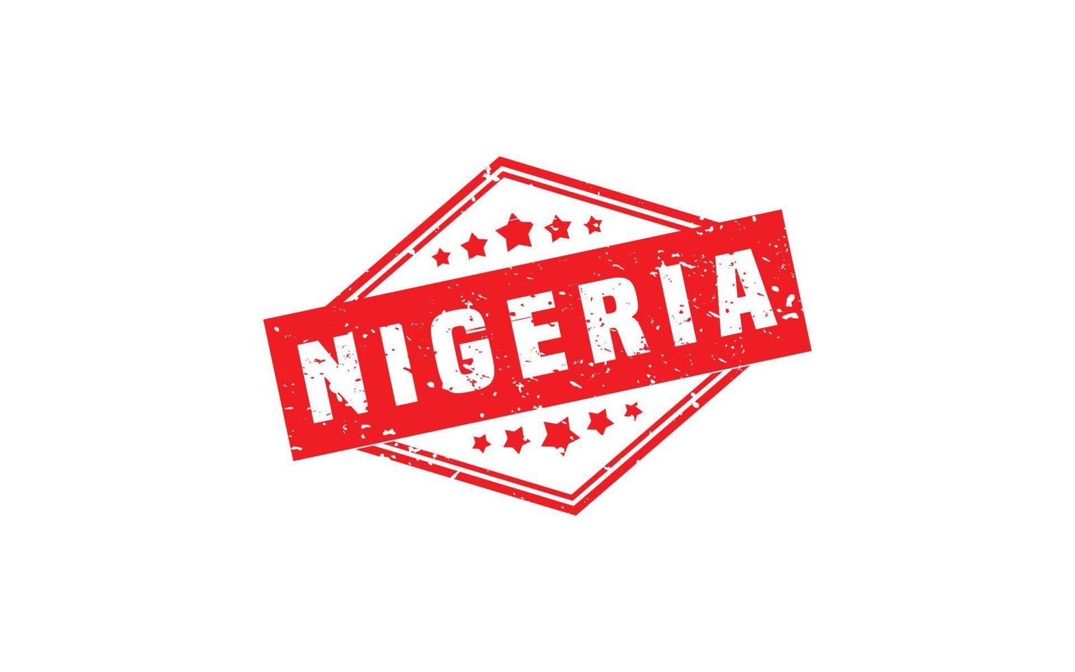 goma de sello de nigeria con estilo grunge sobre fondo blanco vector