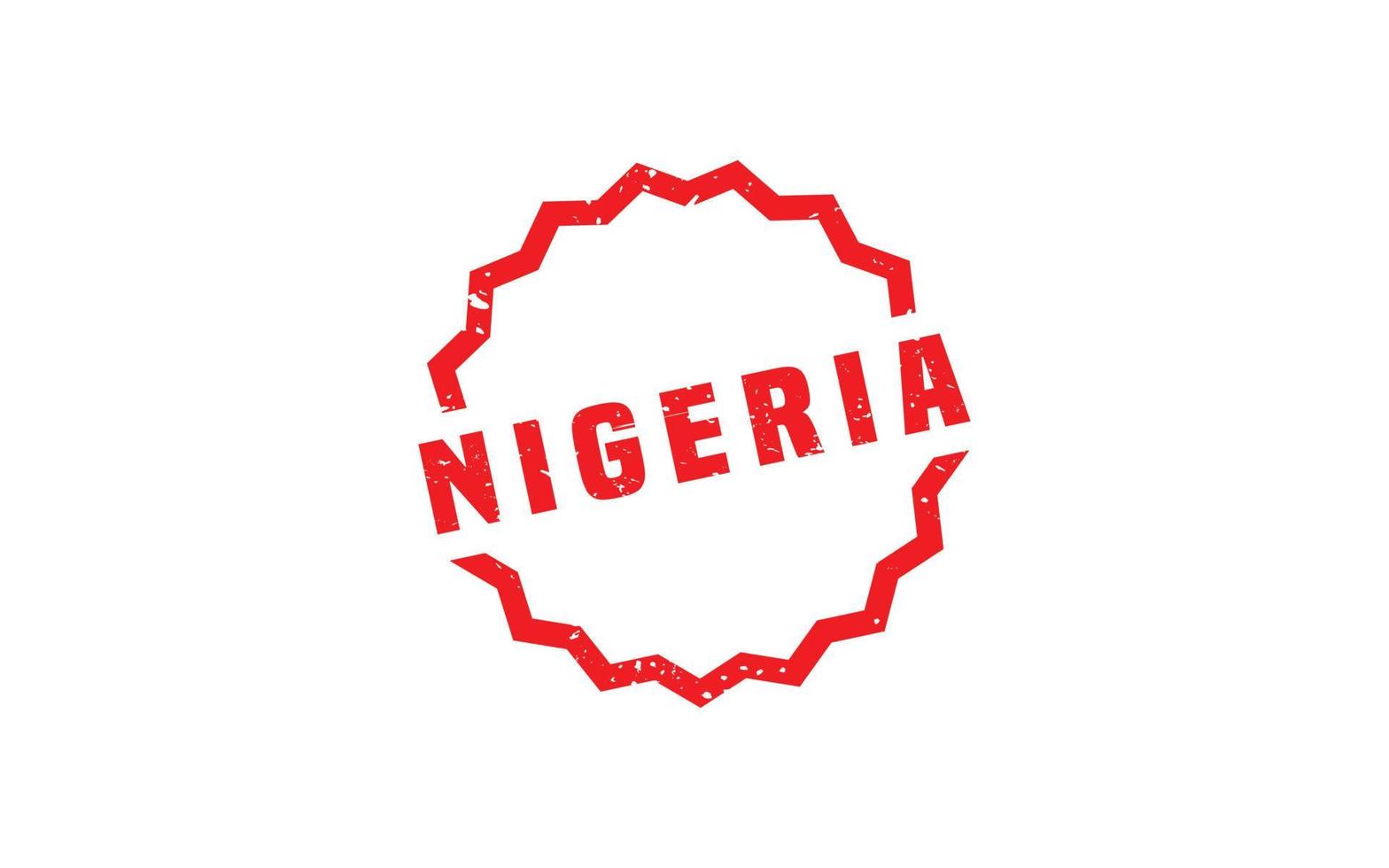 goma de sello de nigeria con estilo grunge sobre fondo blanco vector