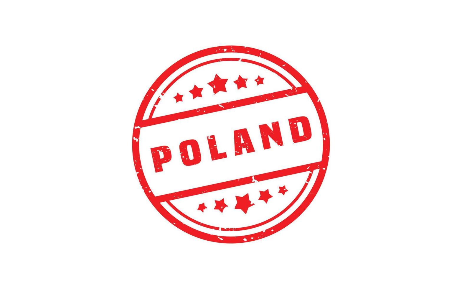 POLAND stamp rubber with grunge style on white background vector