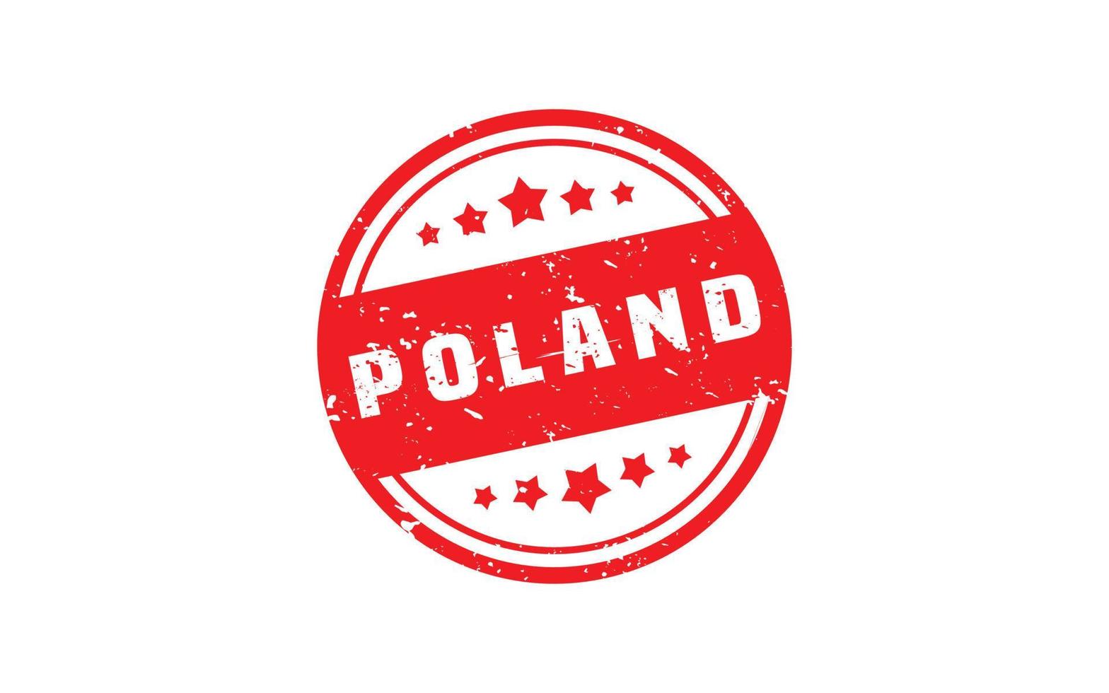 goma de sello de polonia con estilo grunge sobre fondo blanco vector