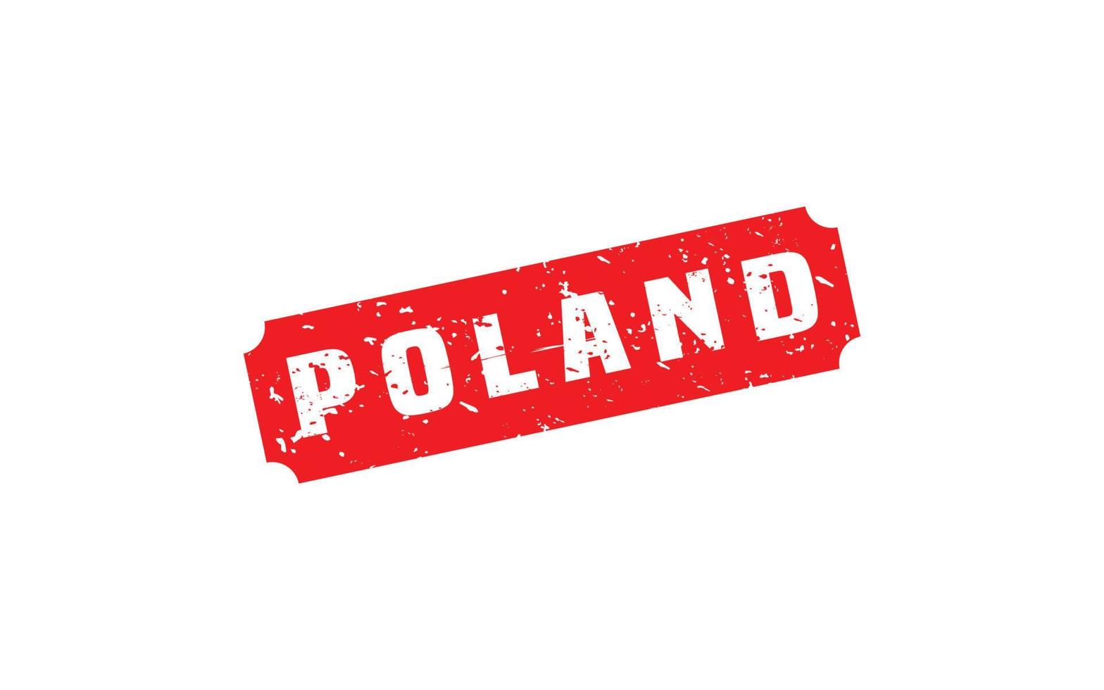 POLAND stamp rubber with grunge style on white background vector