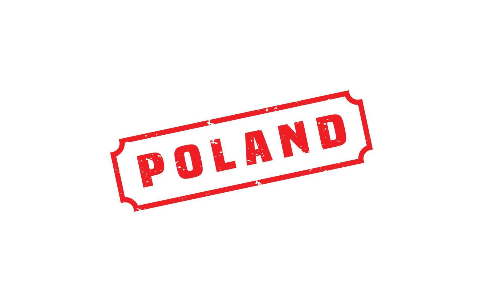 POLAND stamp rubber with grunge style on white background vector