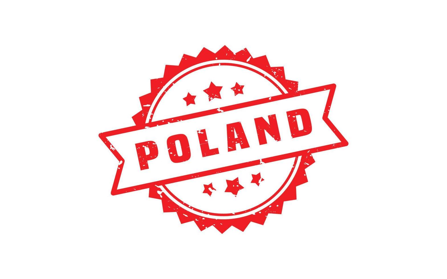 POLAND stamp rubber with grunge style on white background vector