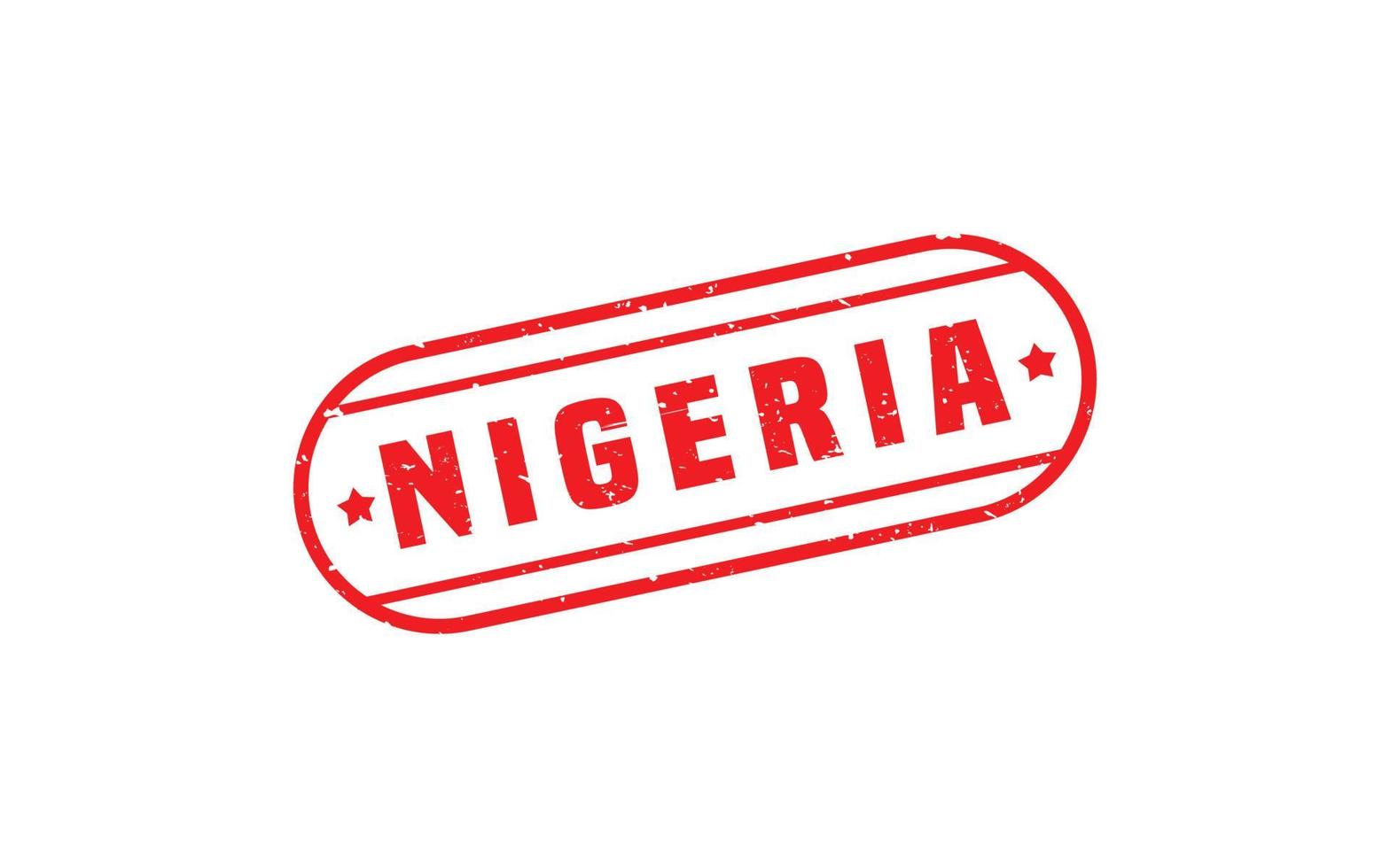 NIGERIA stamp rubber with grunge style on white background vector