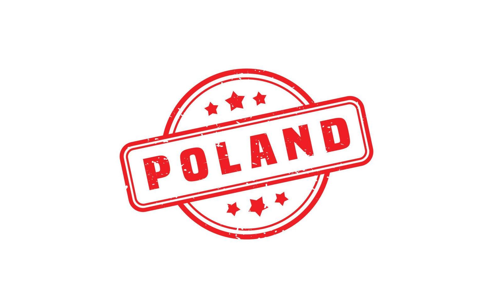 POLAND stamp rubber with grunge style on white background vector