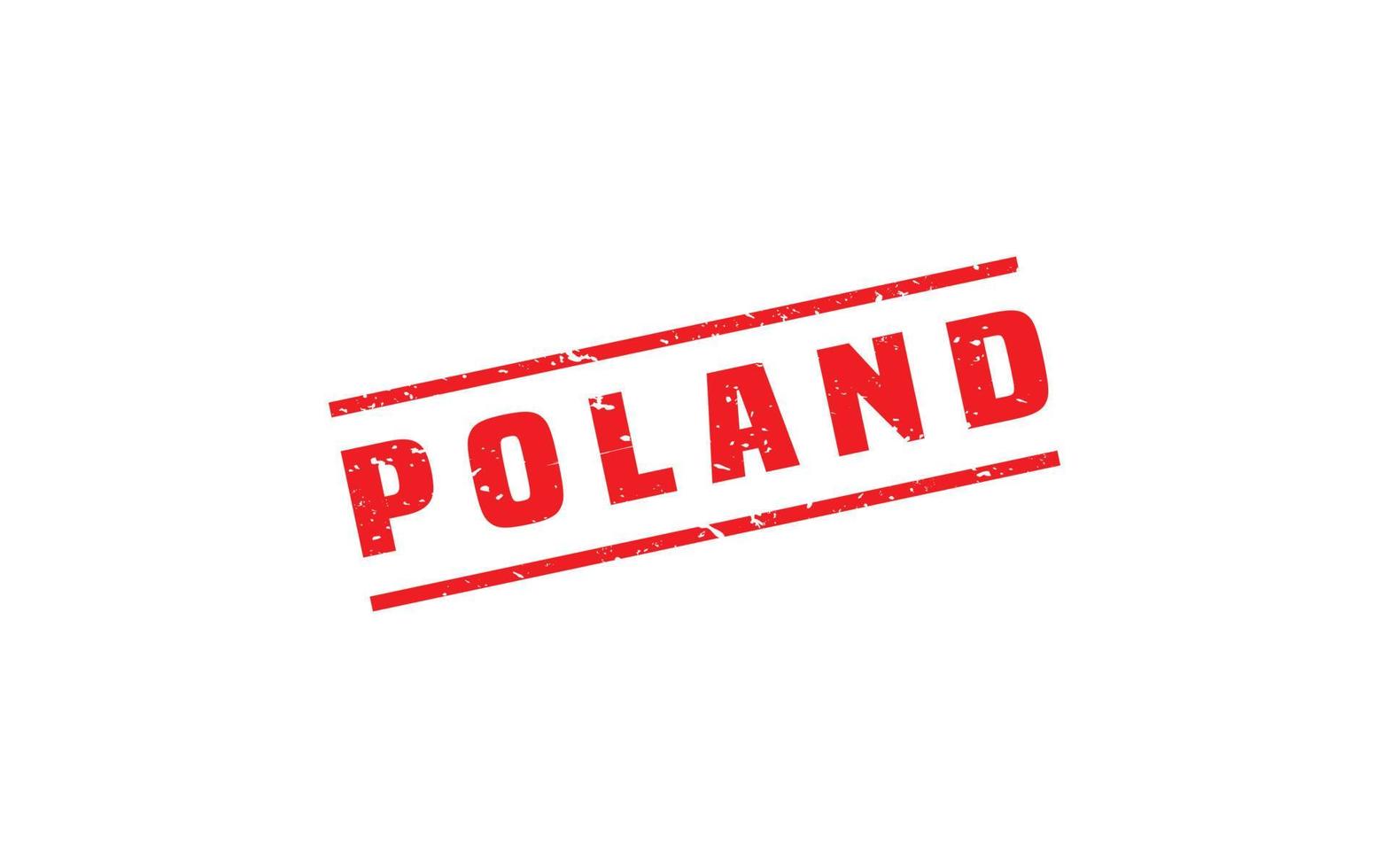 POLAND stamp rubber with grunge style on white background vector