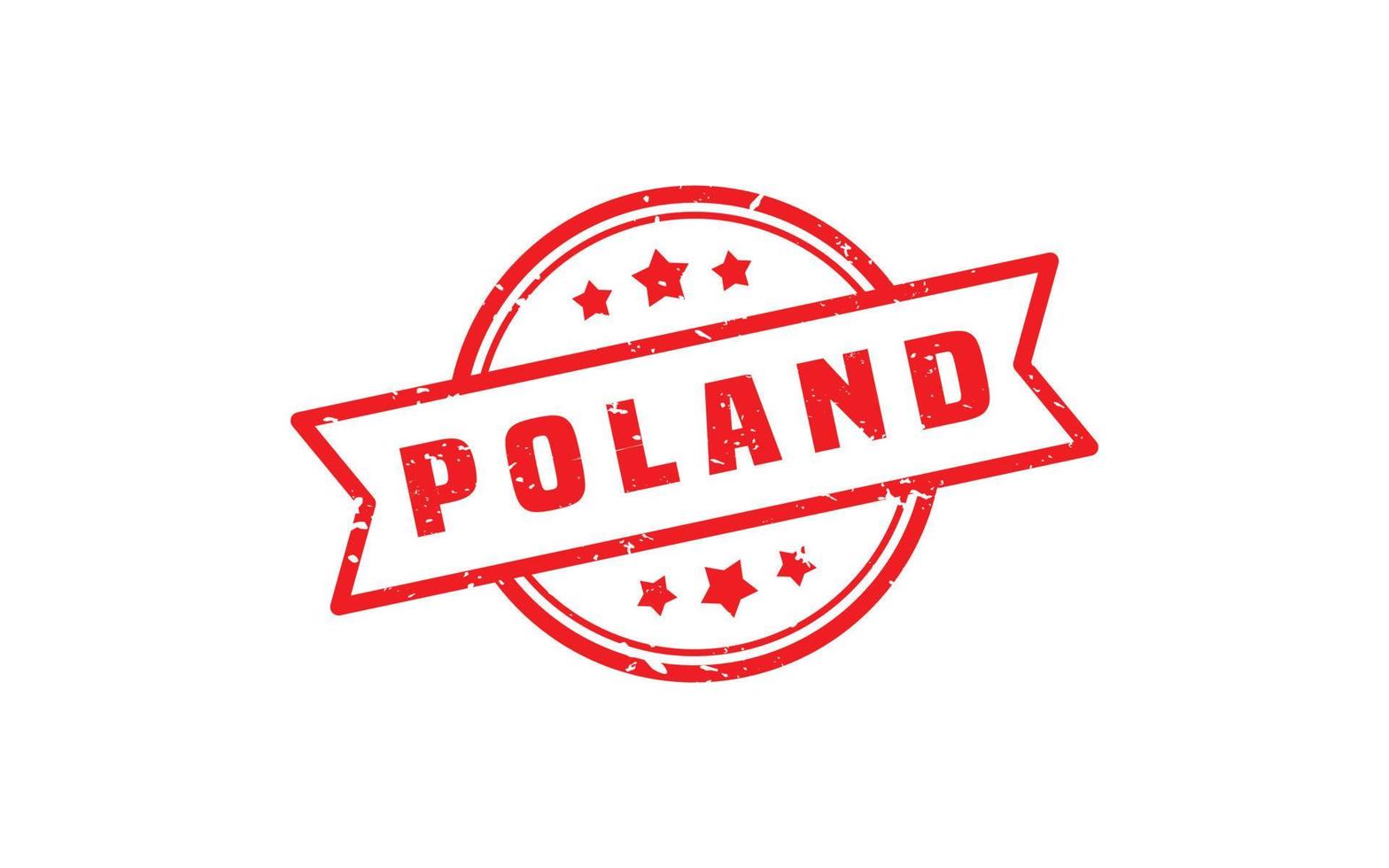 POLAND stamp rubber with grunge style on white background vector