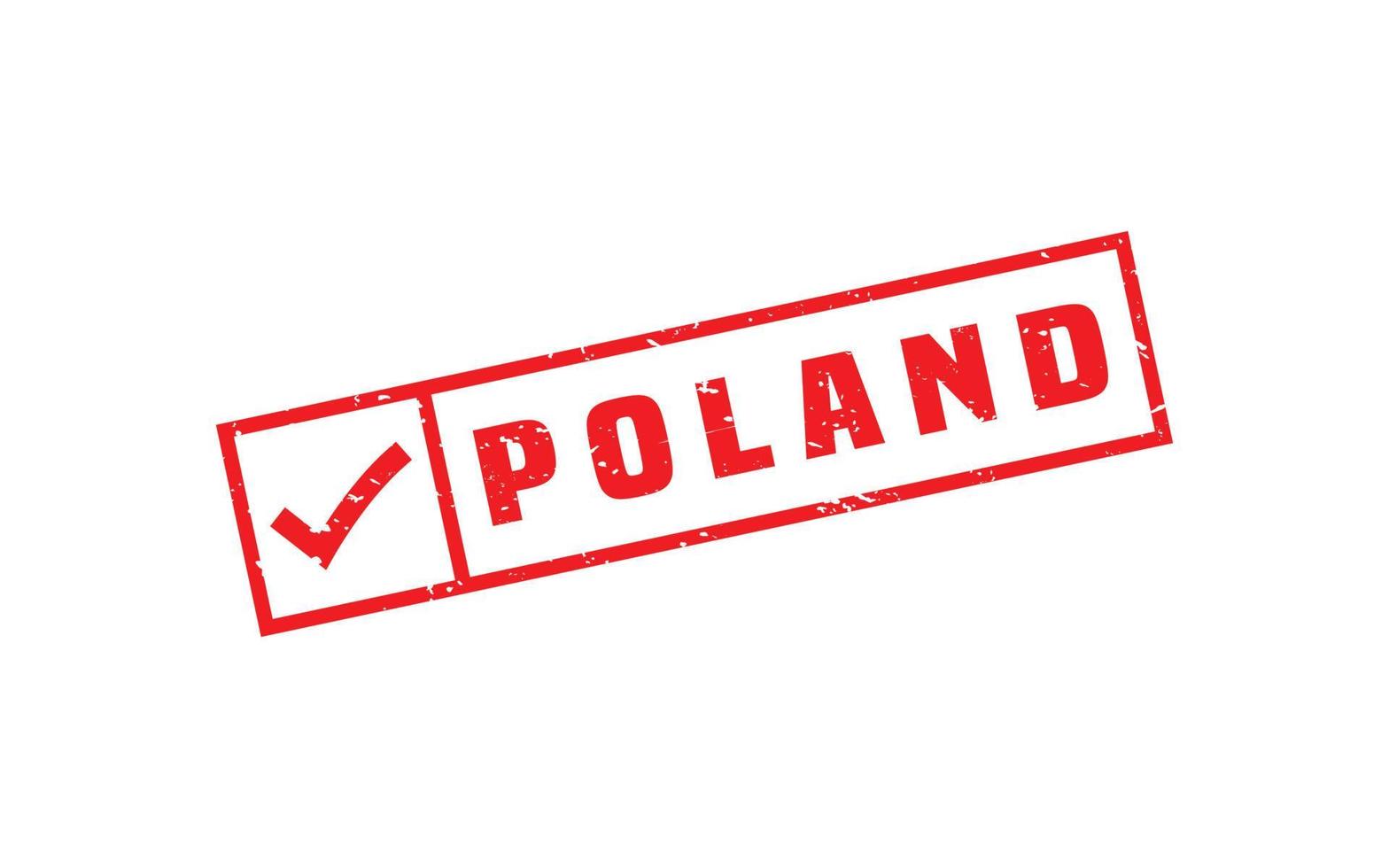 POLAND stamp rubber with grunge style on white background vector