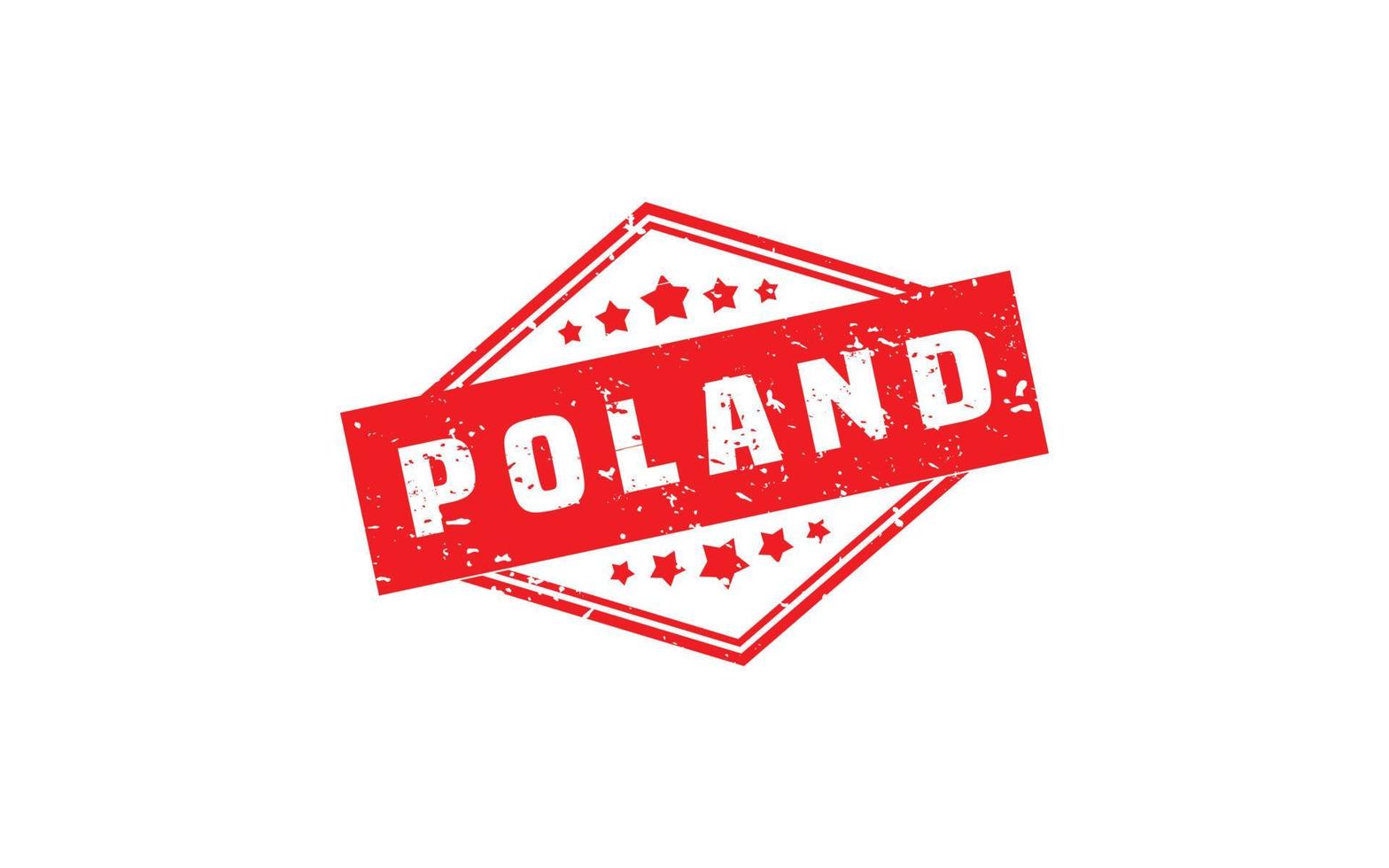 POLAND stamp rubber with grunge style on white background vector