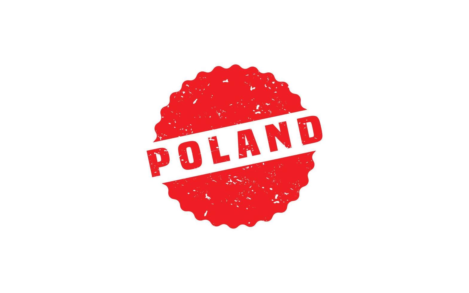 POLAND stamp rubber with grunge style on white background vector
