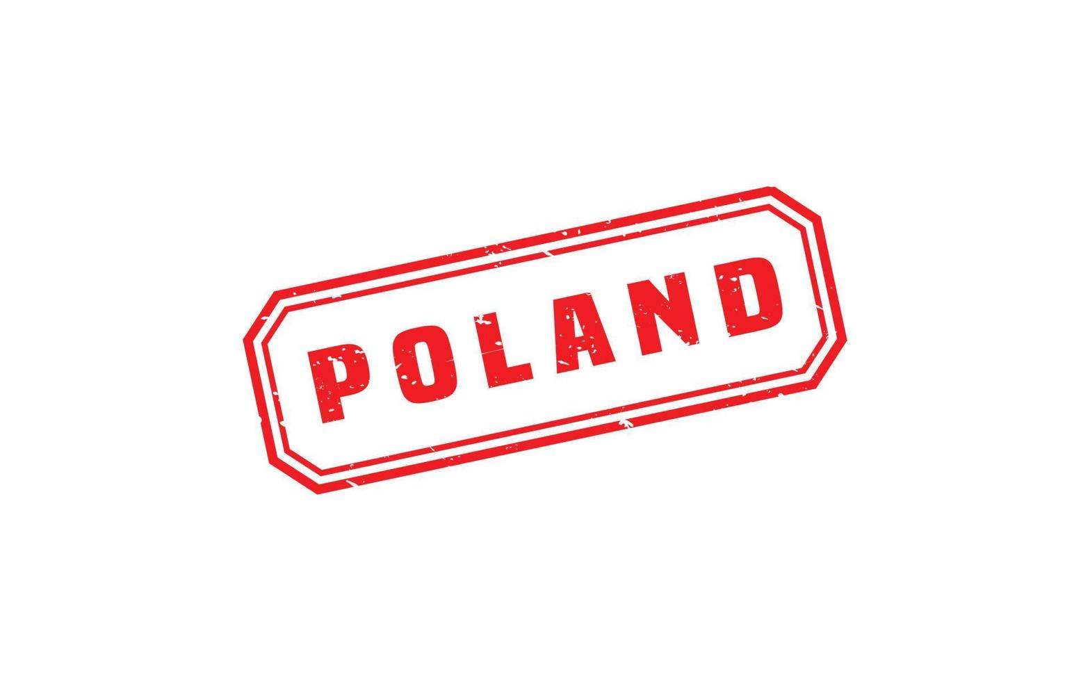 POLAND stamp rubber with grunge style on white background vector