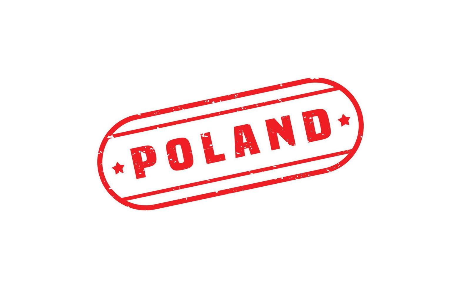 POLAND stamp rubber with grunge style on white background vector