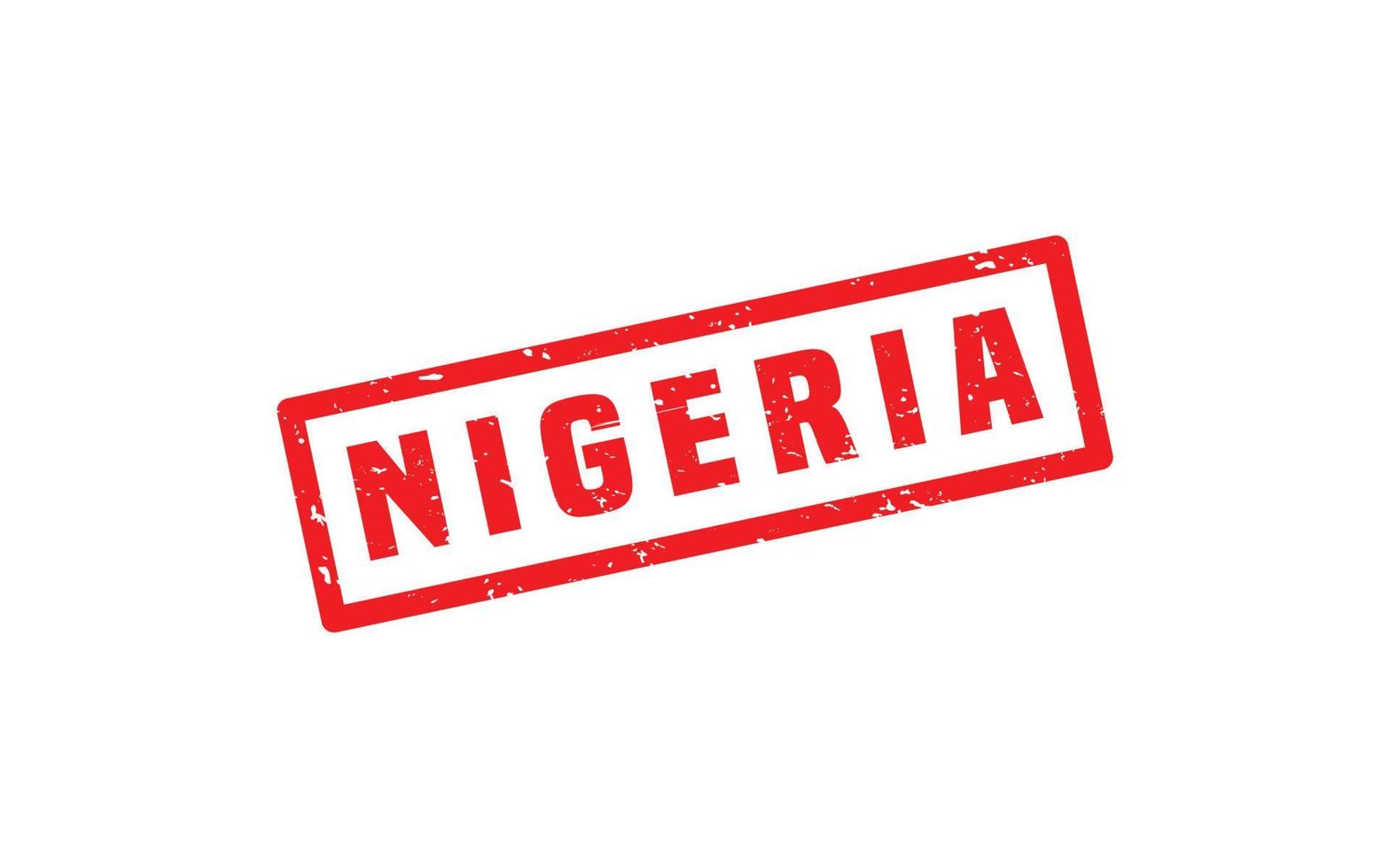 NIGERIA stamp rubber with grunge style on white background vector