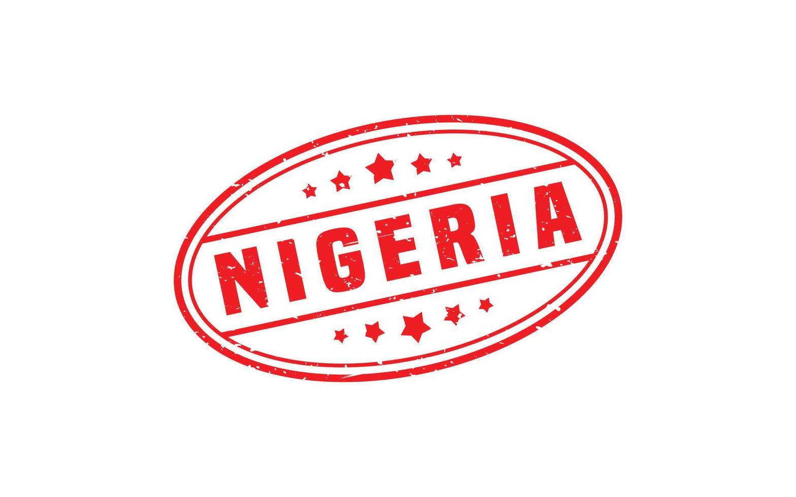 NIGERIA stamp rubber with grunge style on white background vector