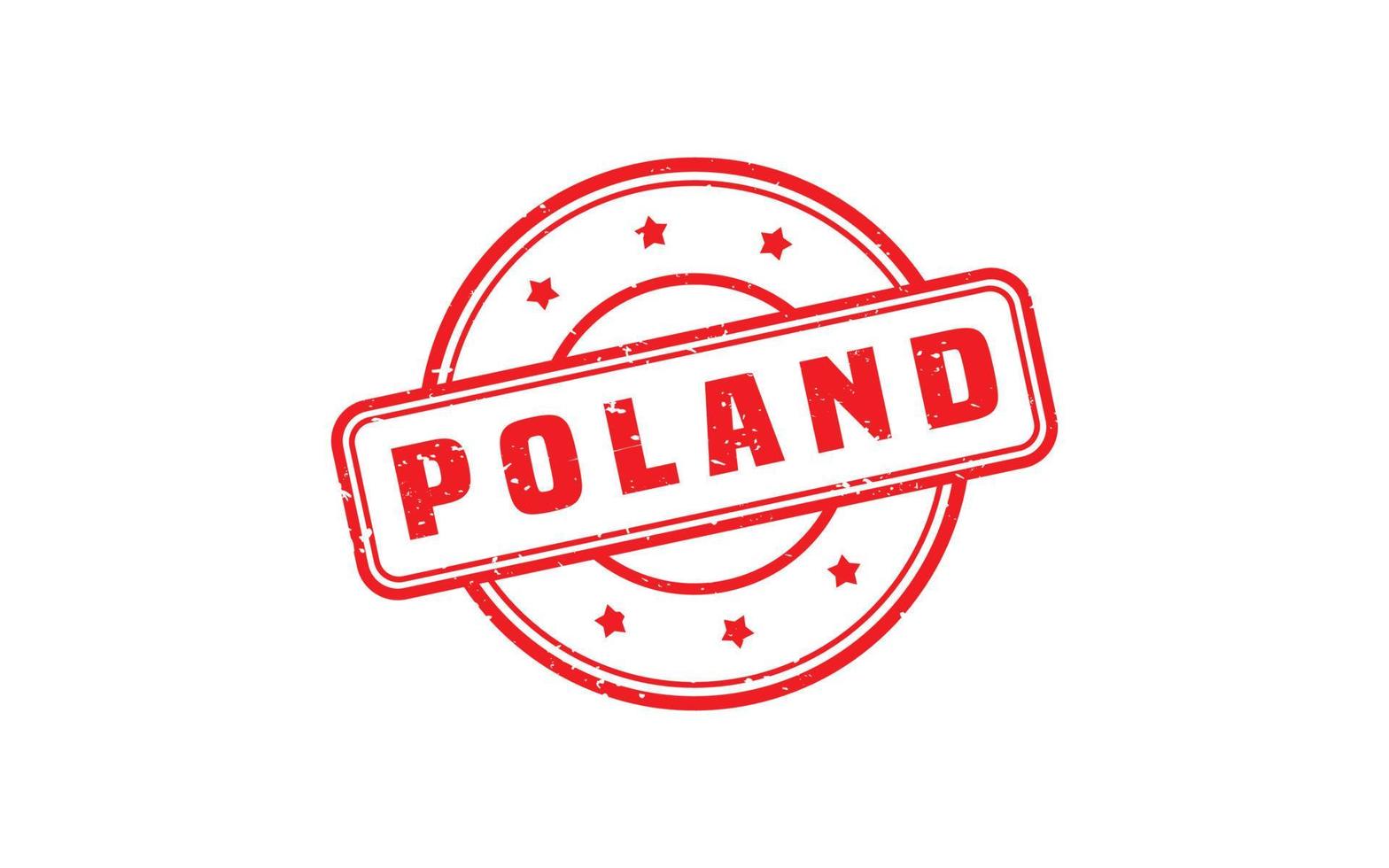 POLAND stamp rubber with grunge style on white background vector