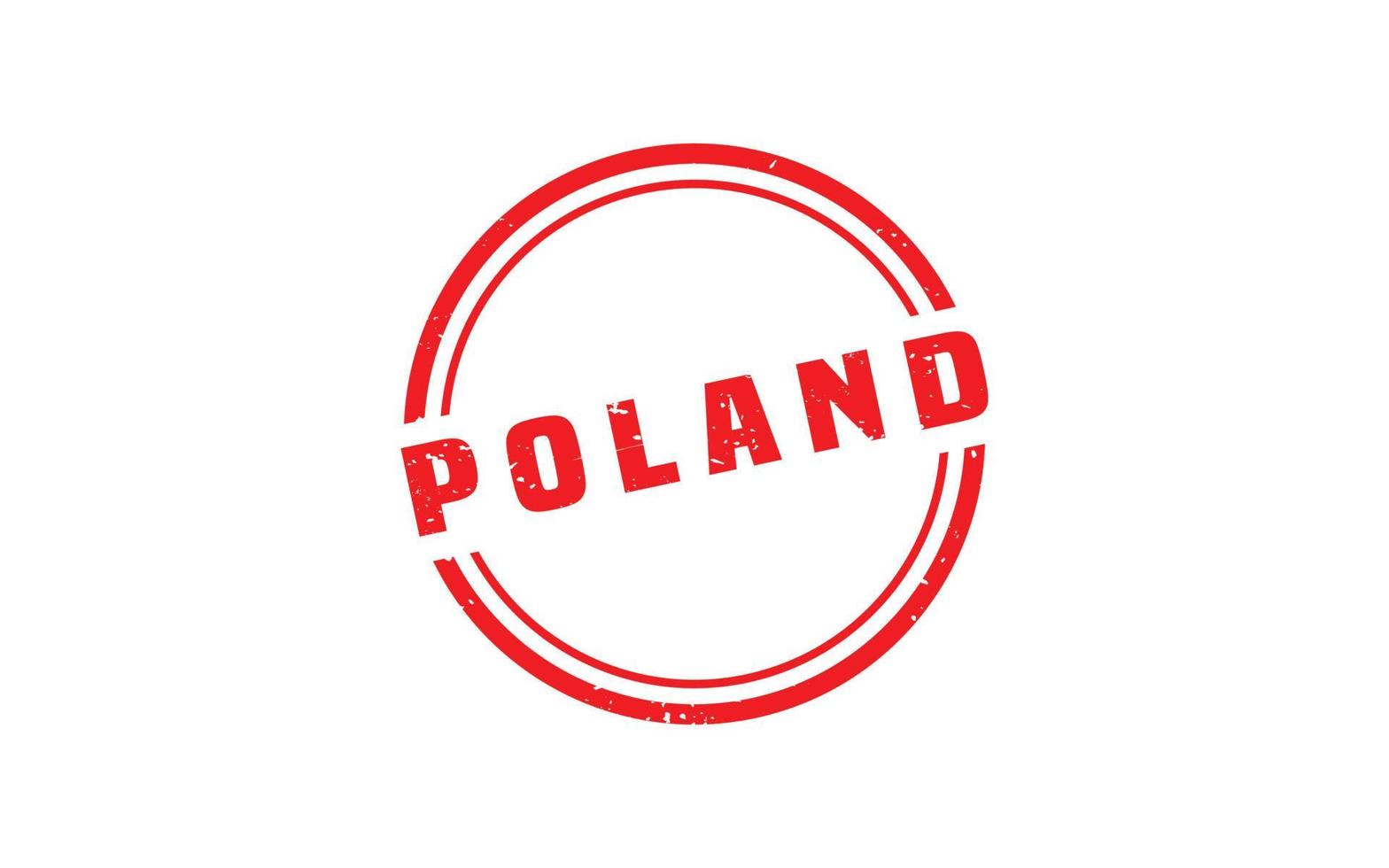 POLAND stamp rubber with grunge style on white background vector