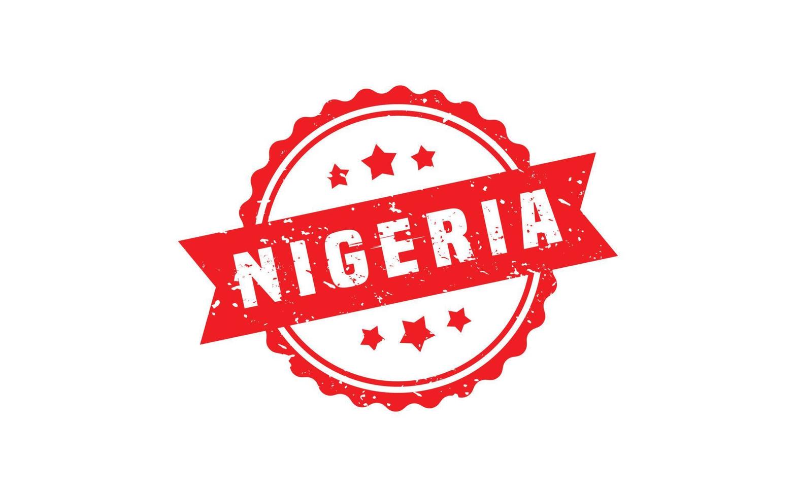 goma de sello de nigeria con estilo grunge sobre fondo blanco vector