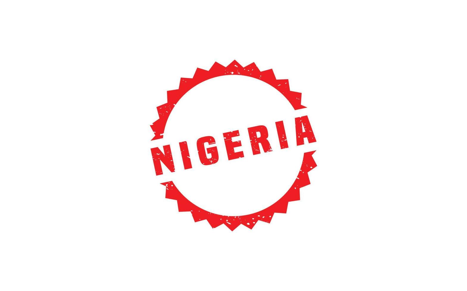 goma de sello de nigeria con estilo grunge sobre fondo blanco vector