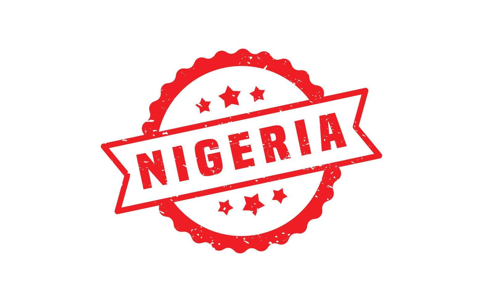 goma de sello de nigeria con estilo grunge sobre fondo blanco vector