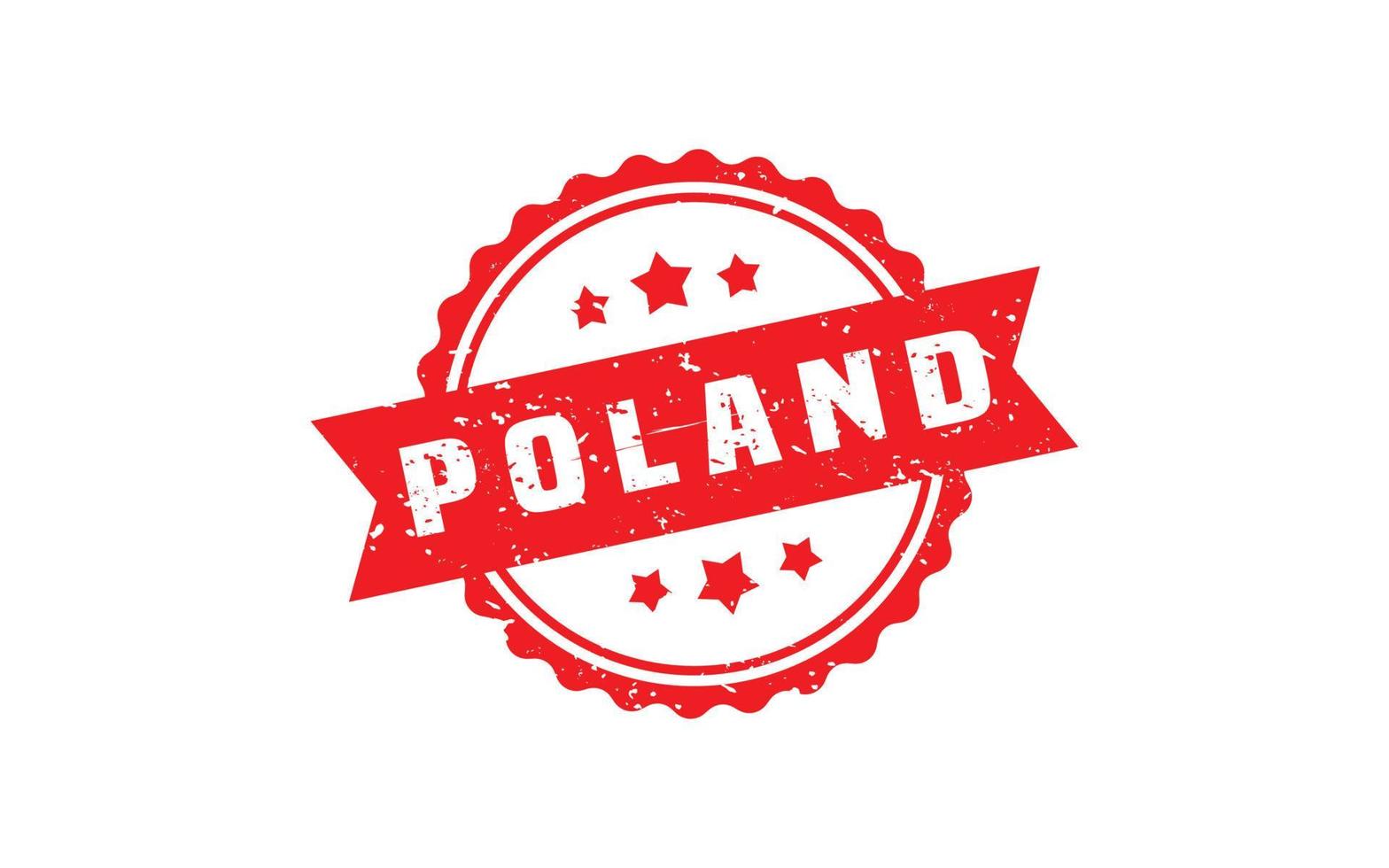 POLAND stamp rubber with grunge style on white background vector