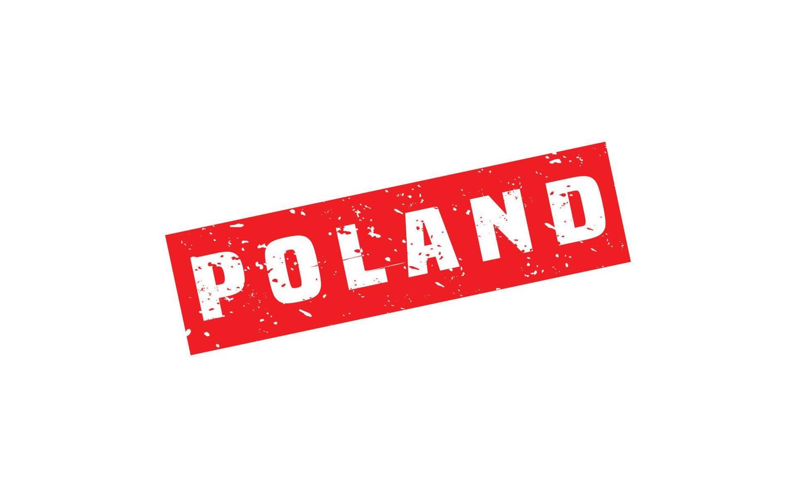 POLAND stamp rubber with grunge style on white background vector