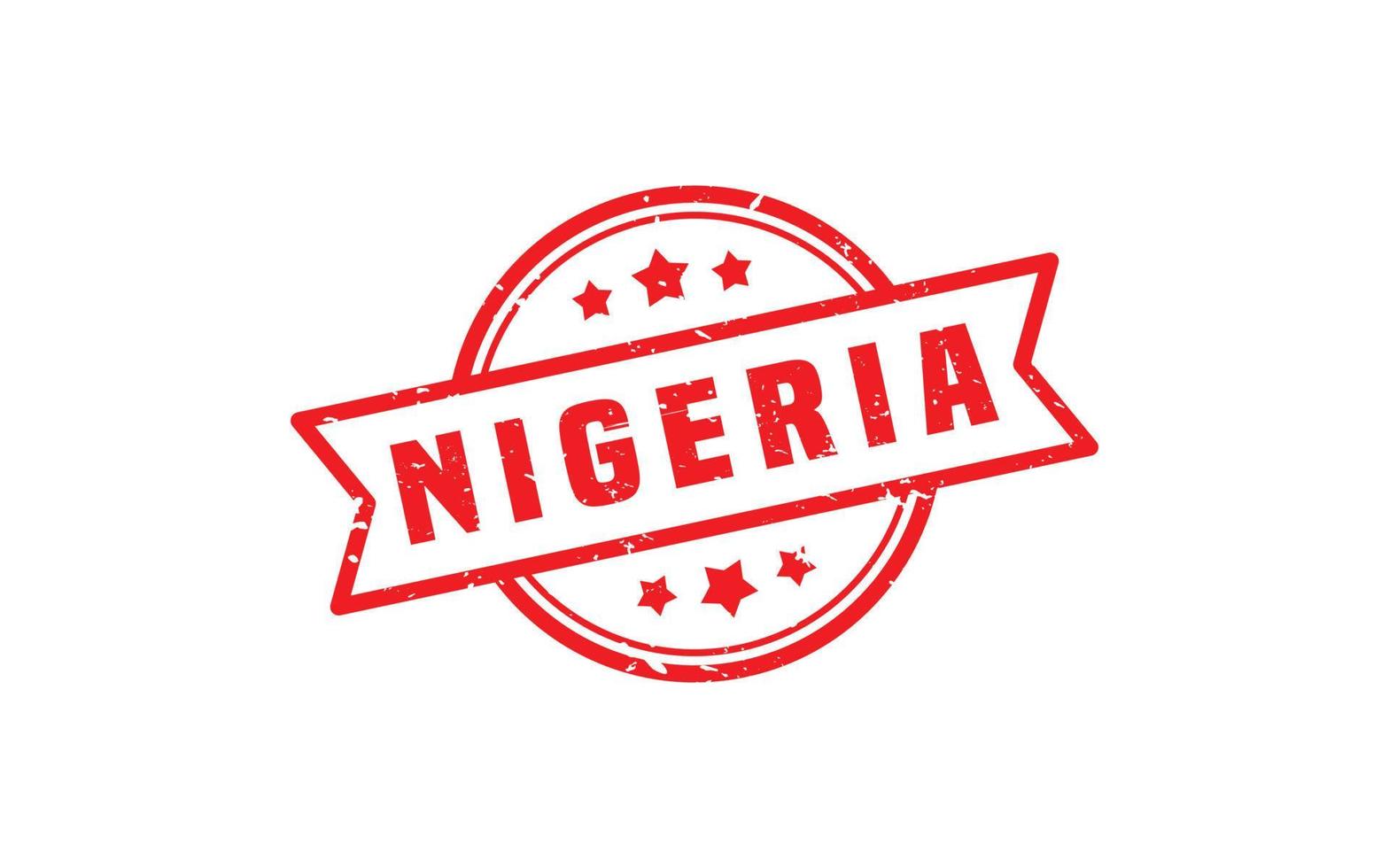 NIGERIA stamp rubber with grunge style on white background vector