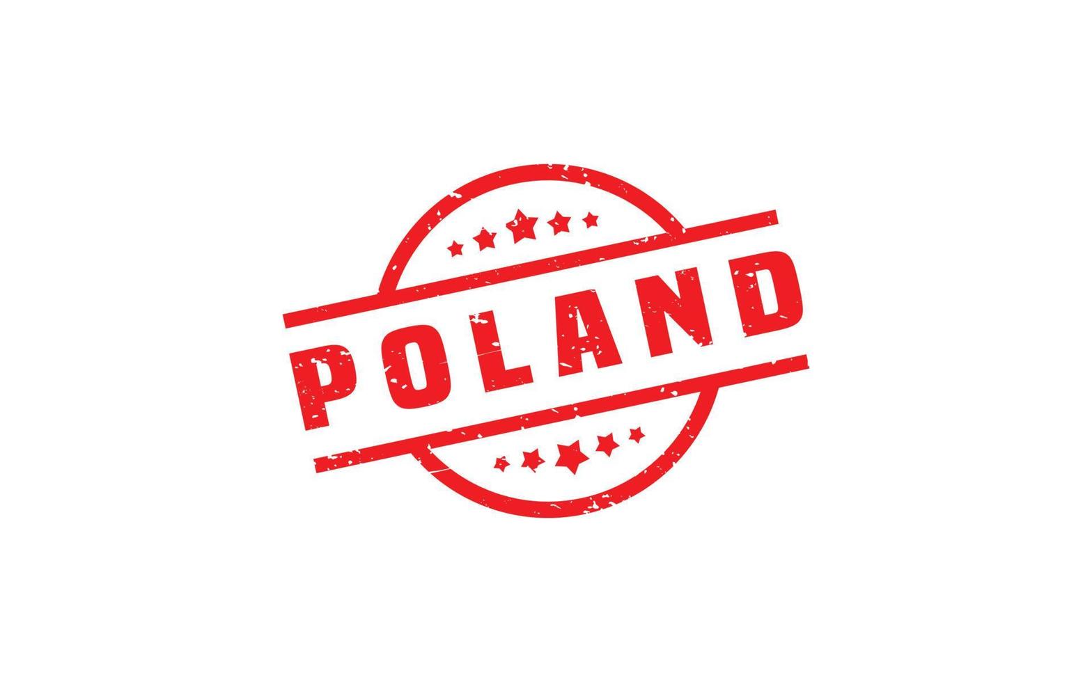 POLAND stamp rubber with grunge style on white background vector