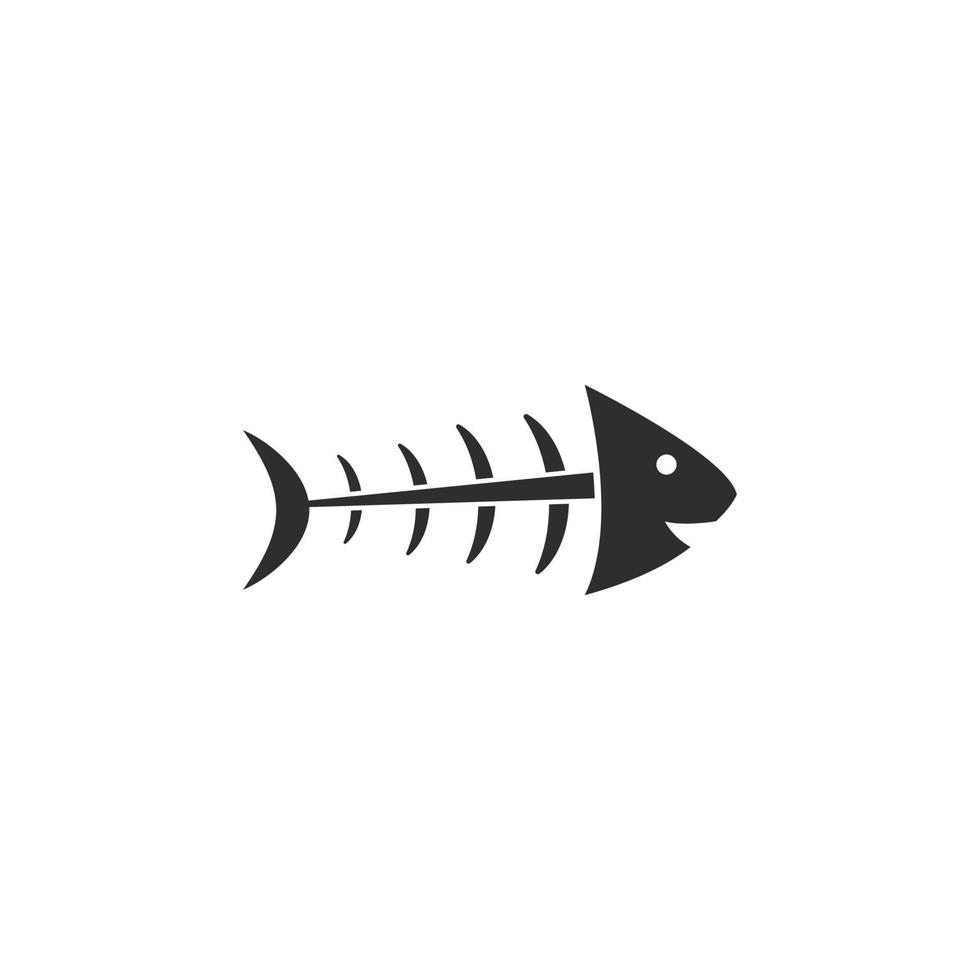ilustración de icono de vector de espina de pescado