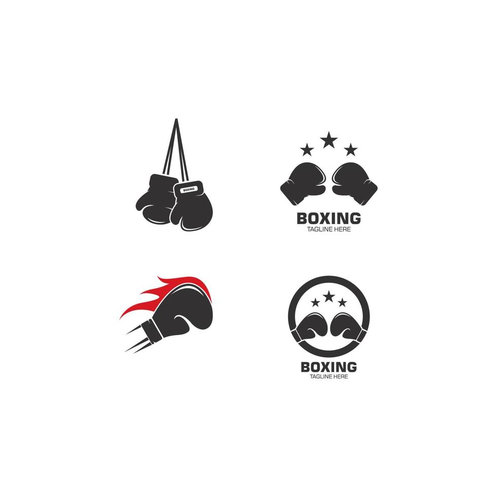 ilustración de icono de vector de logotipo de guantes de boxeo