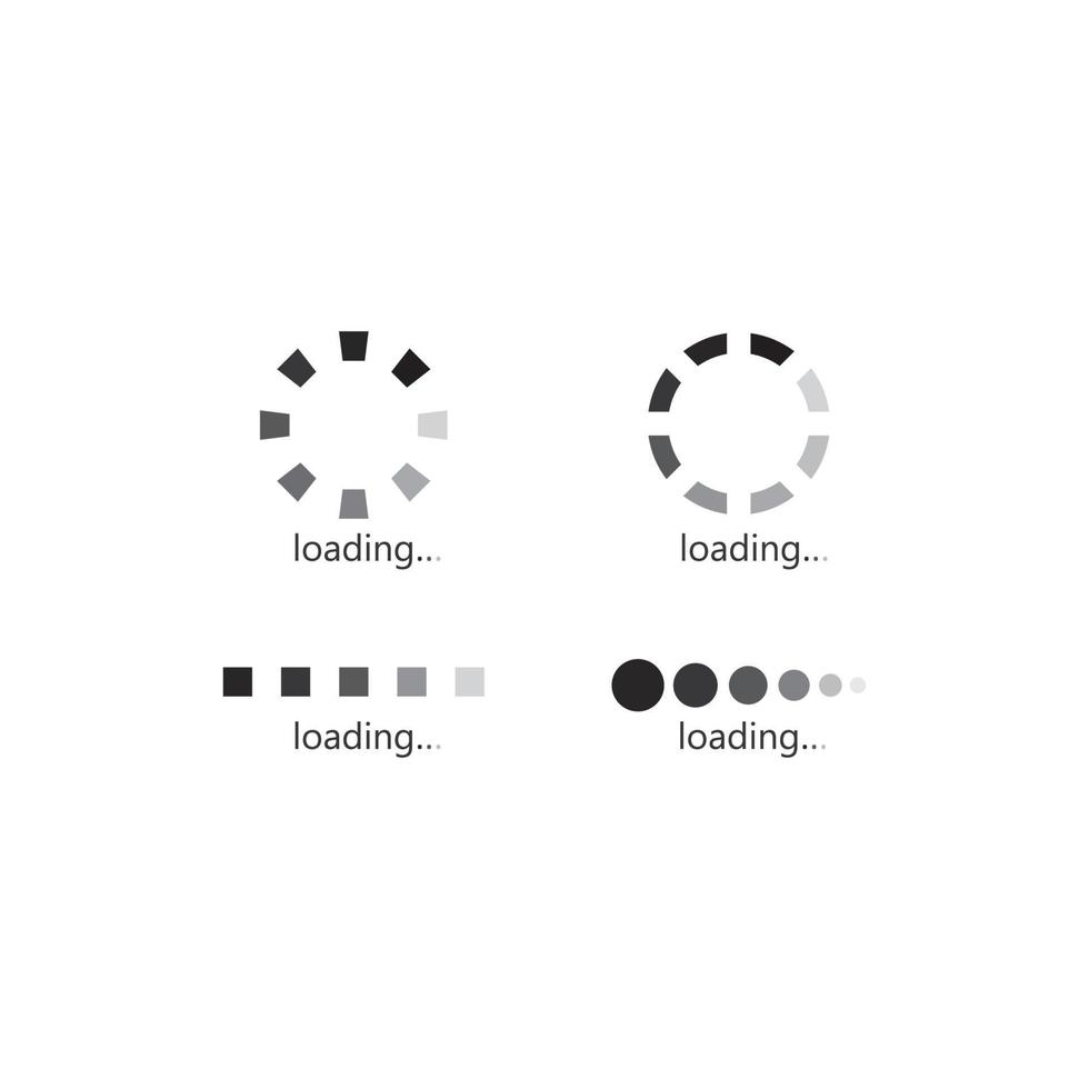 loading or buffering icon logo template vector