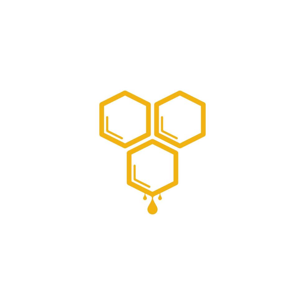 Honey comb logo vector icon concept d